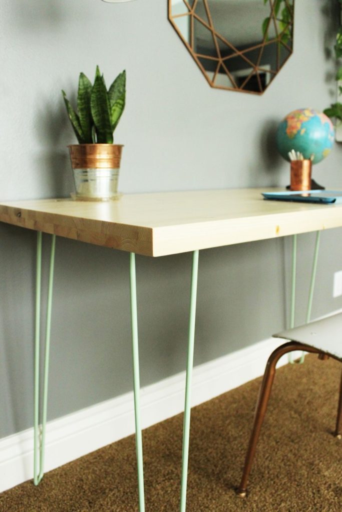 DIY furniture Contemporary Hairpin Leg Desk