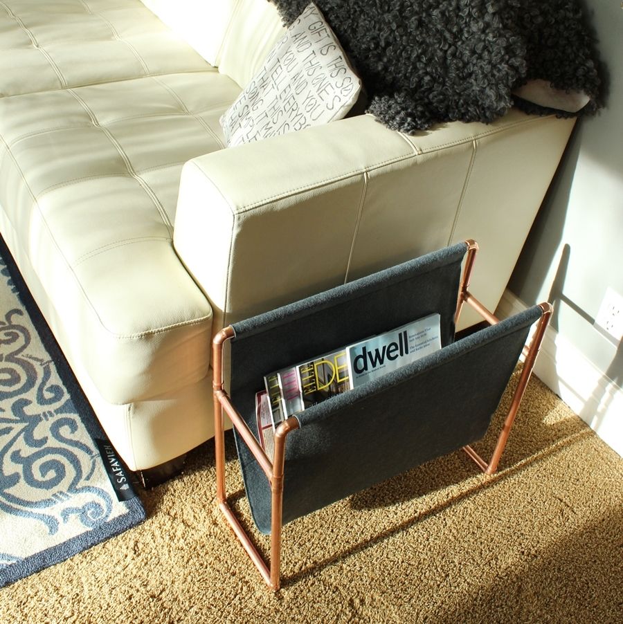 DIY Copper Mag Rack