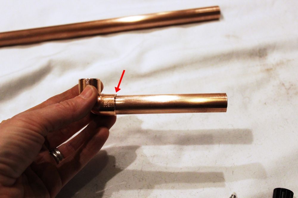 DIY Copper Paper Towel Holder glue