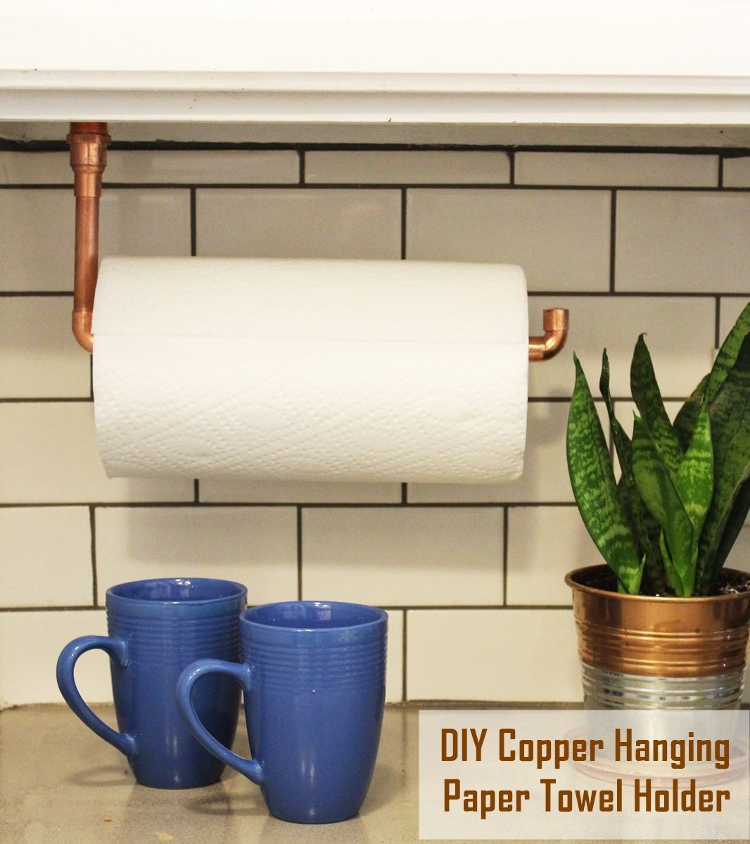 DIY Bronze Under Cabinet Paper Towel Holder