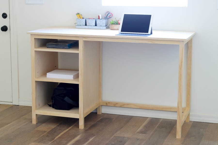 DIY Counter Height Desk with Storage