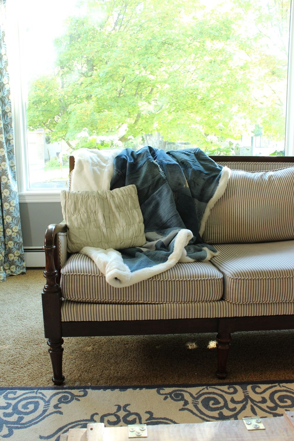 DIY Denim Fur Throw Unique