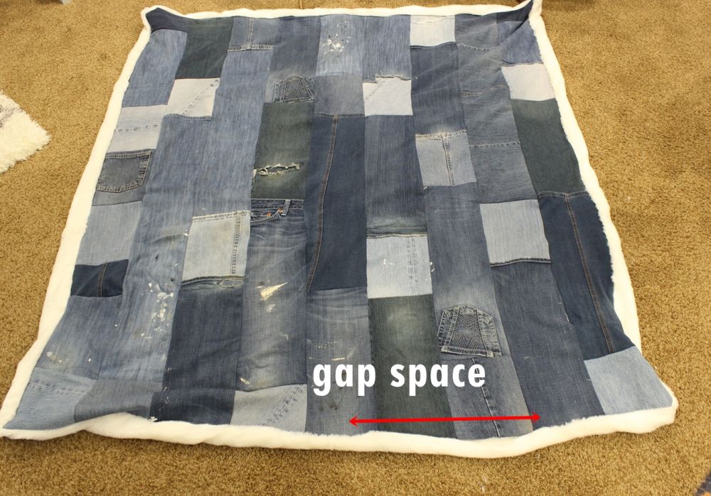 DIY Denim Fur Throw for Cold Season