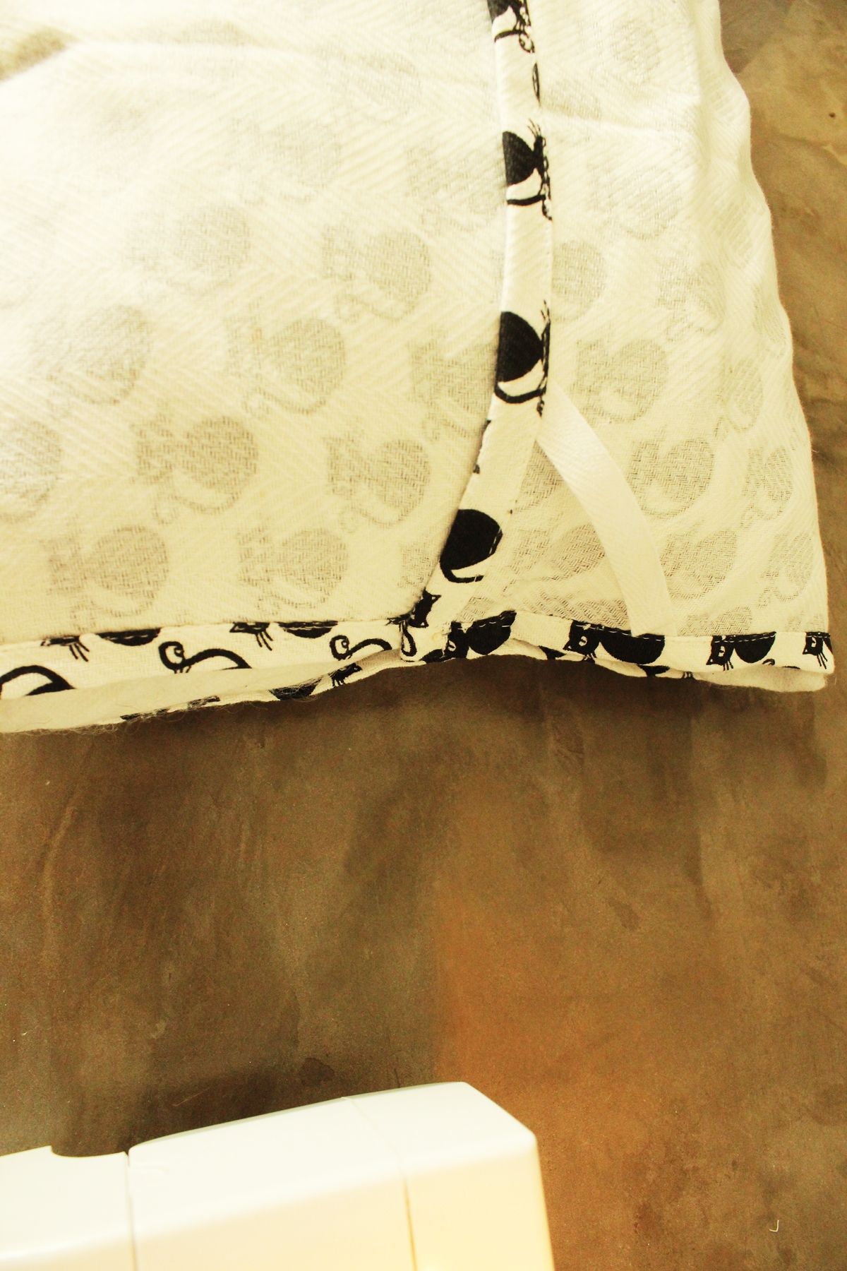 DIY Dish Towel Pillows Pin the sides of your dish towel together