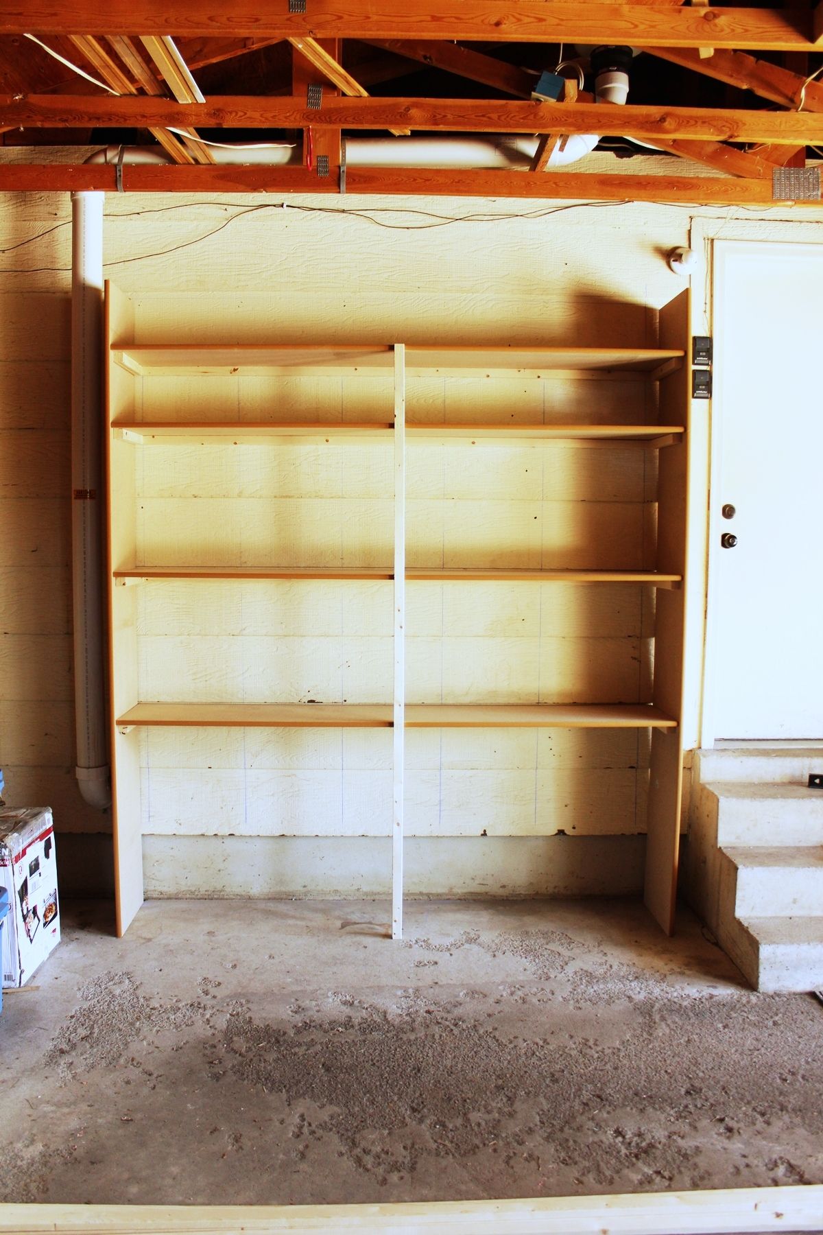 DIY Easy Built in Shelves Continue working your way up the shelves