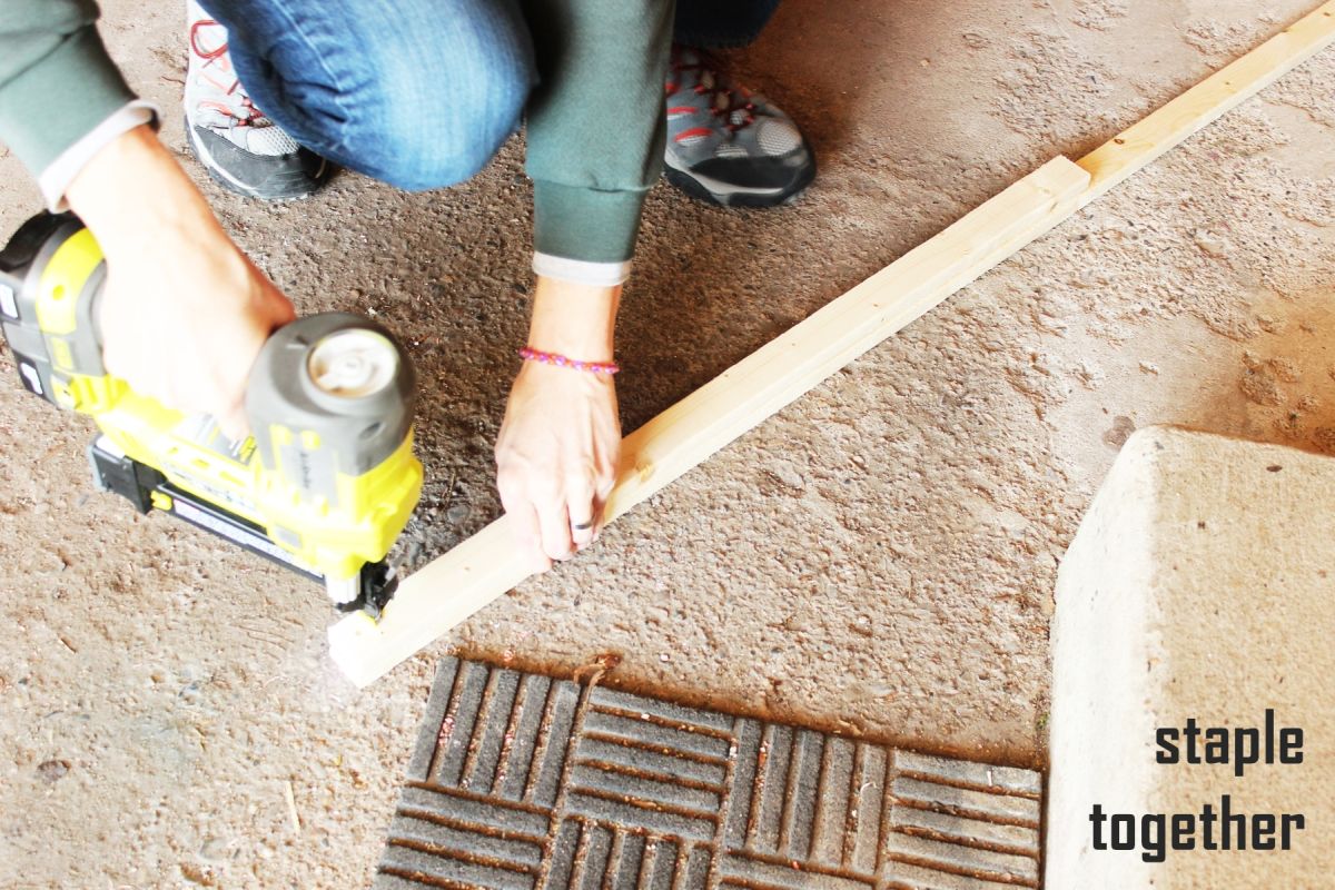 DIY Easy Built in Shelves Move the pair to a flat work surface