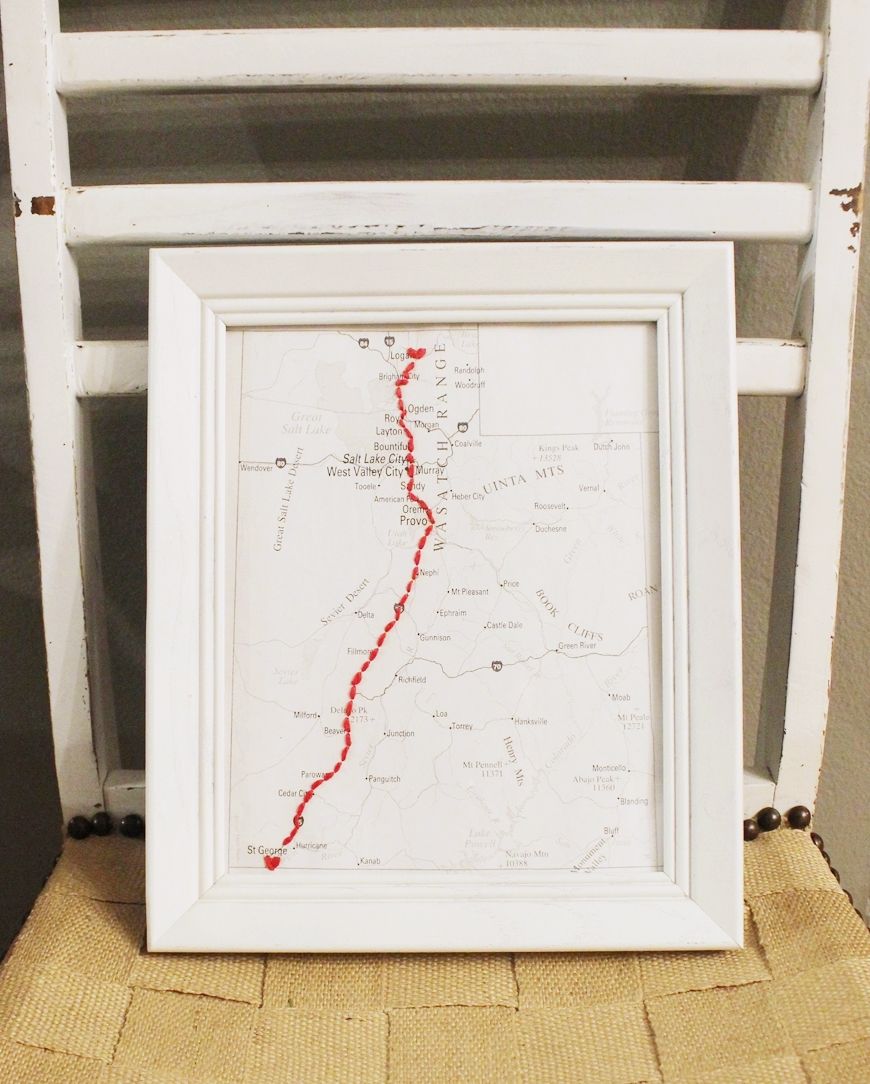 DIY Embroidered Map: The Most Thoughtful GiftEver