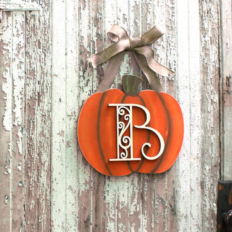 DIY Fall Pumpkin Monogram Wreath Project