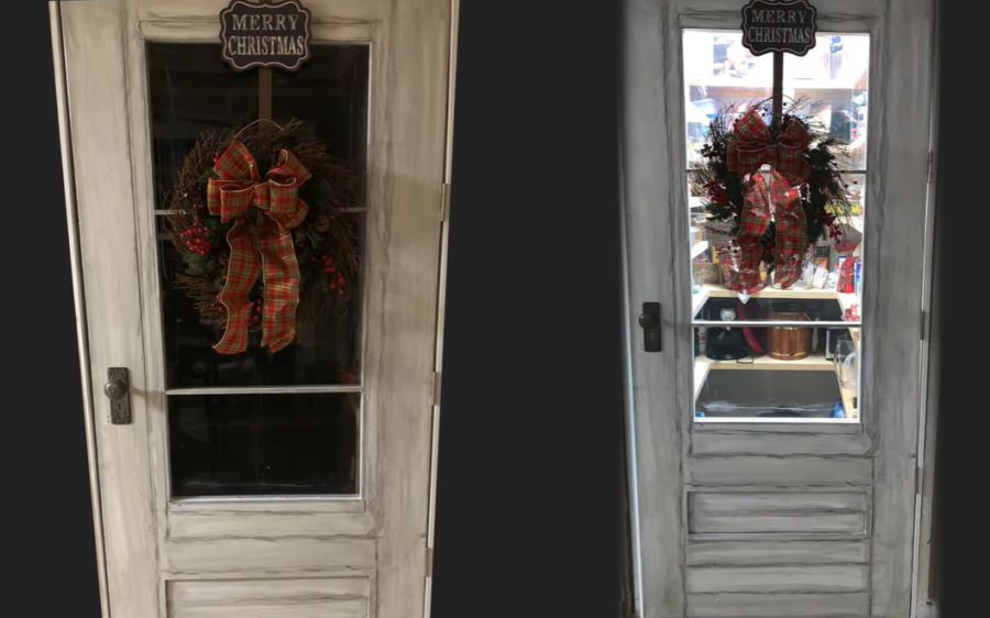 DIY Farmhouse Door with Glass for Pantry