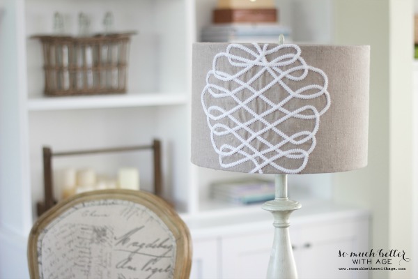 DIY Faux Embroidery Lampshade