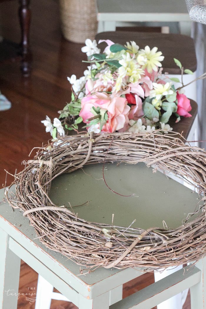 DIY Faux Fall Hydrangea Wreath