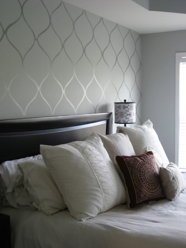 DIY Faux Wallpaper Accent Wall