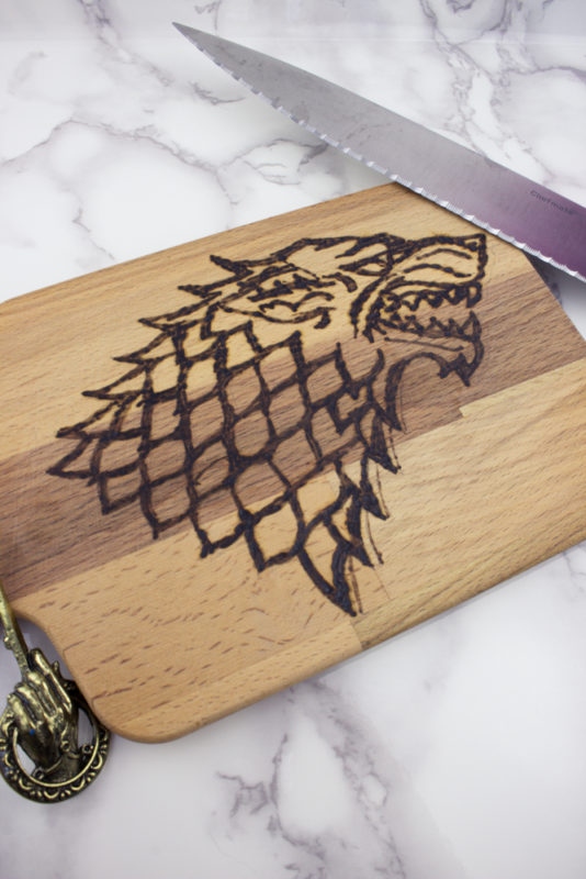 DIY GAME OF THRONES CUTTING BOARD