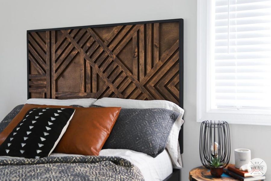 DIY Geometric Headboard