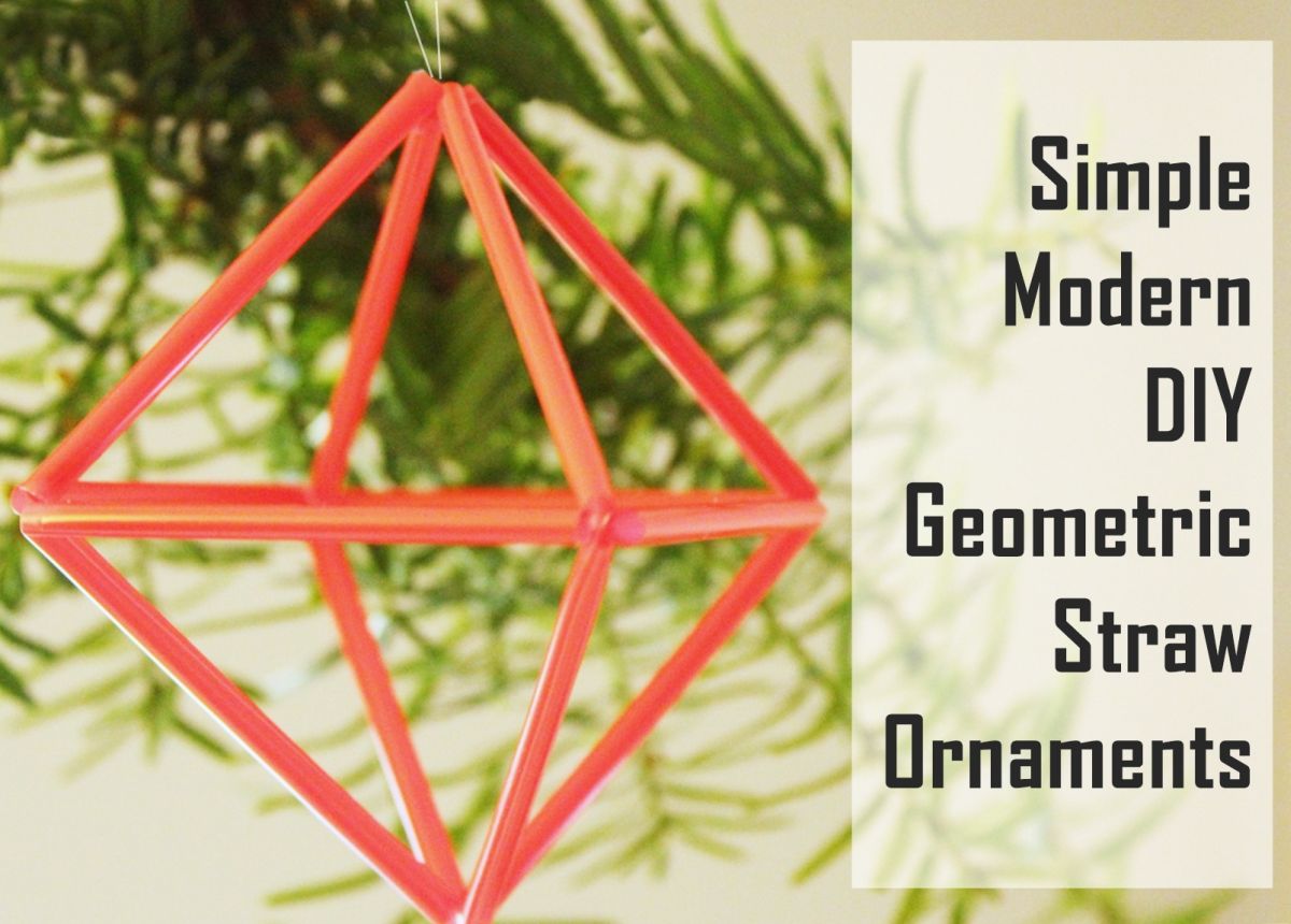 DIY Geometric Straw Prisms – Fast & Easy Modern Christmas Tree Ornaments