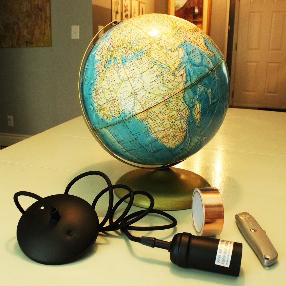 DIY Globe Pendant Light Materials