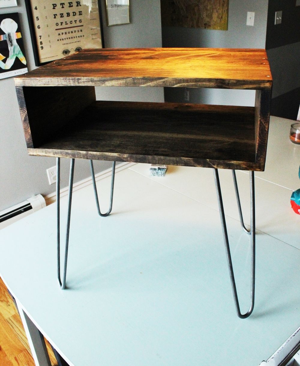 DIY Hairpin Leg Side Table Project