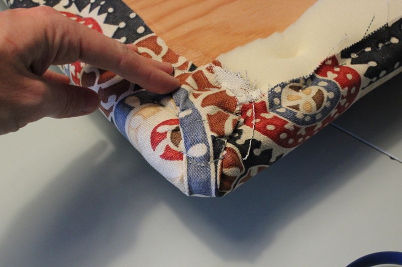 DIY Headboard professional looking upholstered corner