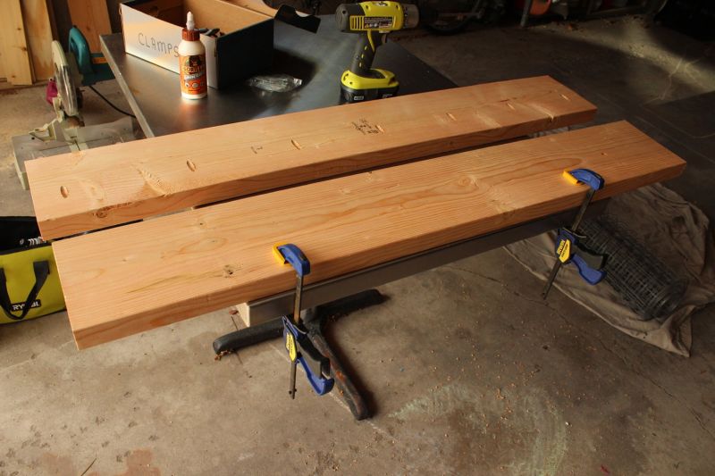 DIY Industrial Bench-large enough clamps