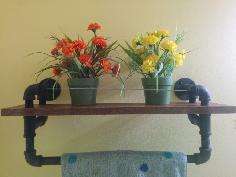 DIY Industrial Towel Rack