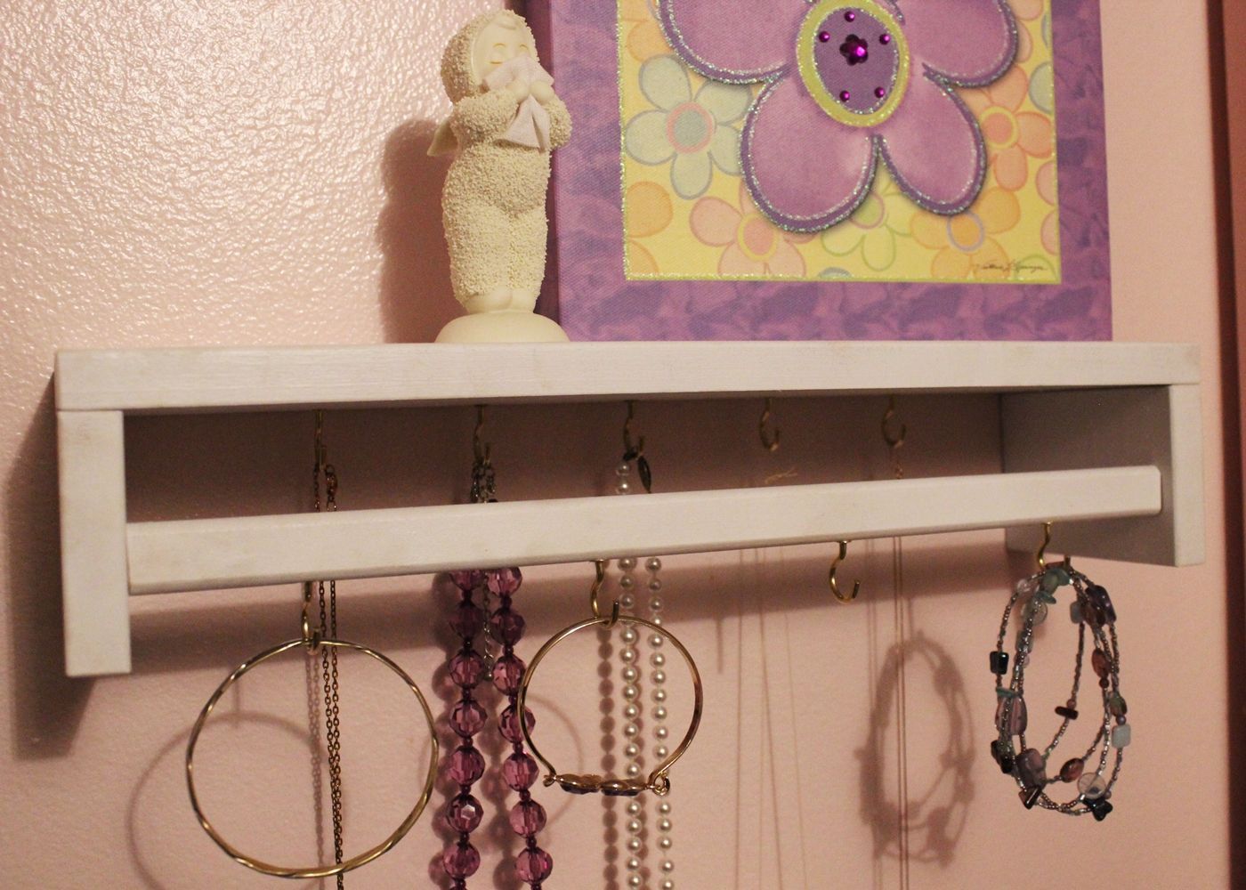 DIY Jewelry Holder - longer necklaces hanging