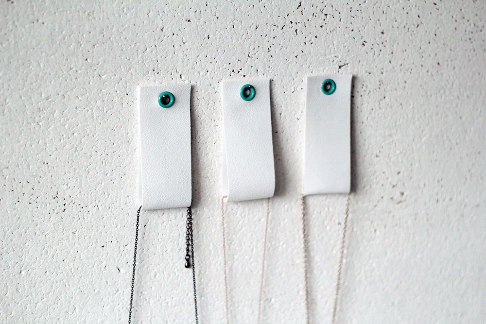 DIY Leather Tab Jewelry Holders