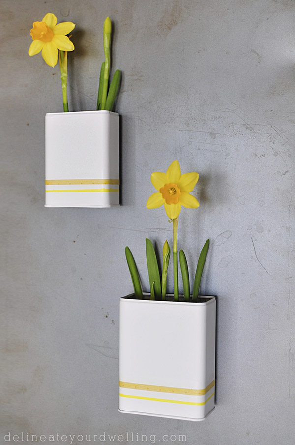 DIY Magnetic Daffodil Planter