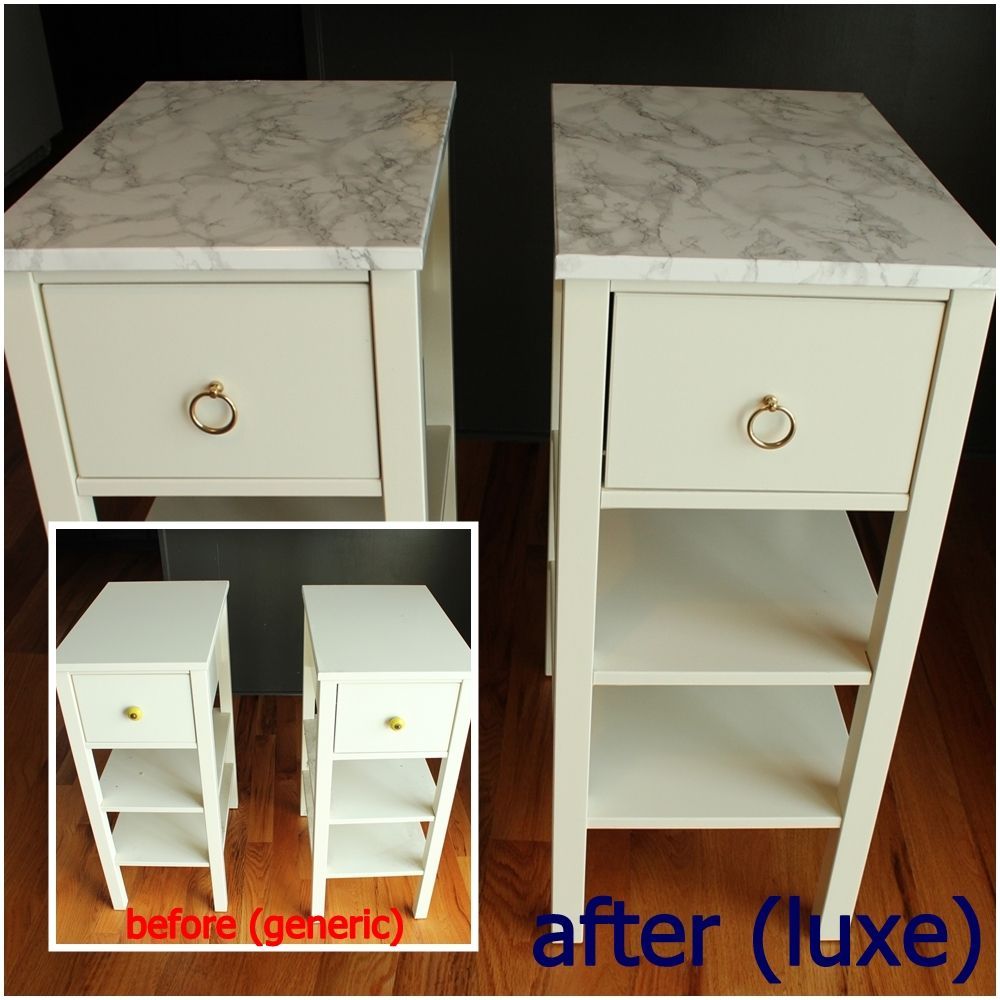 DIY Marble Contact Paper - before and after