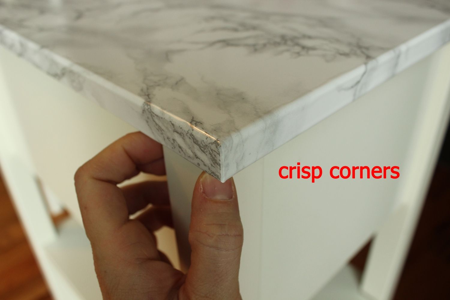 DIY Marble Contact Paper - crisp corners