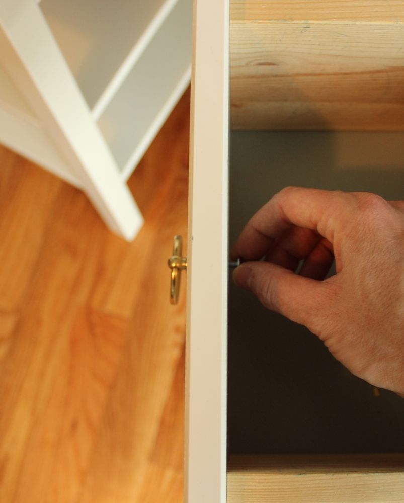 DIY Marble Contact Paper - pull drawer