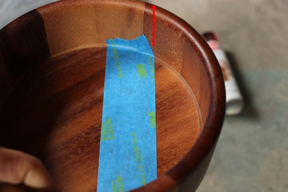 DIY Metal Wood Bowls - Add Tape