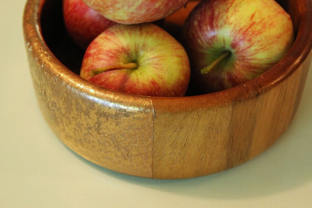 DIY Metal Wood Bowls - Closer