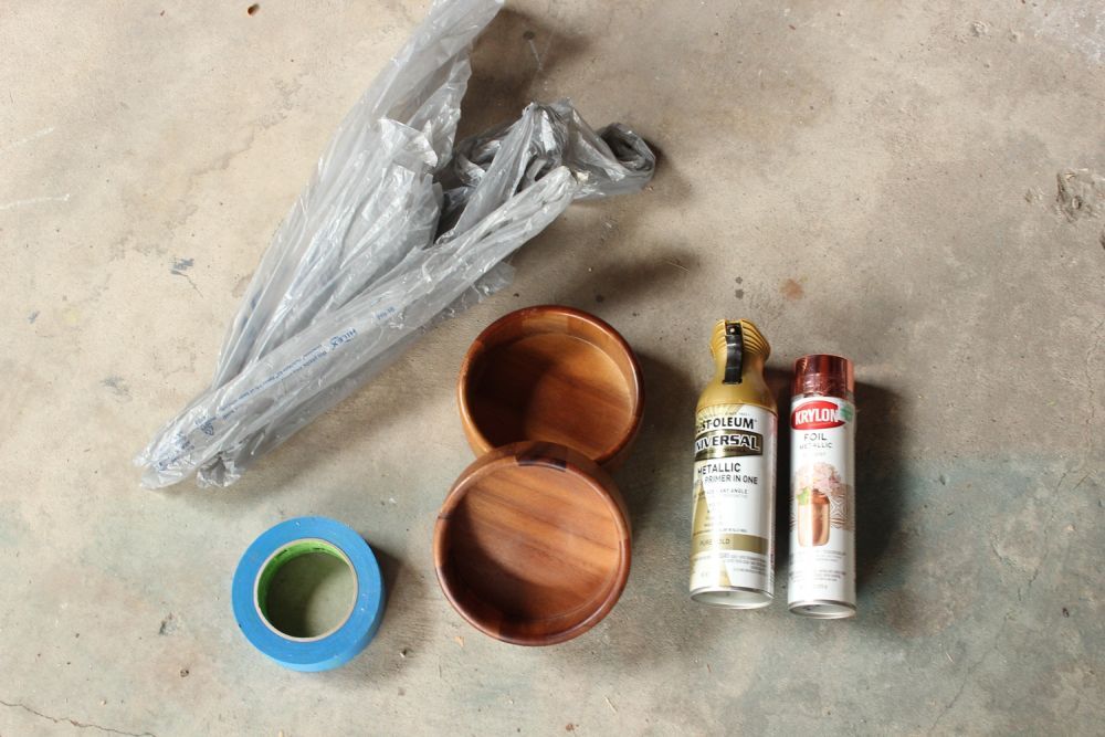 DIY Metal Wood Bowls - Materials