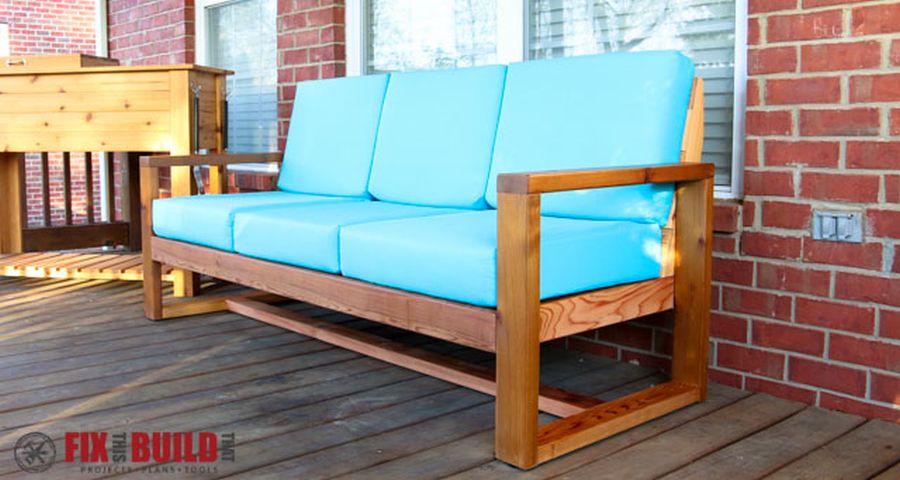 DIY Modern Outdoor Sofa Build