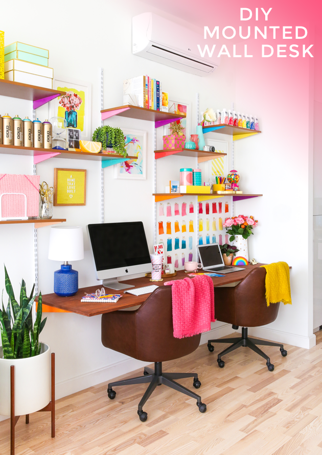 DIY Mounted Wall Desk