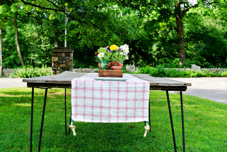 DIY Nautical Pillow Case Table Runner