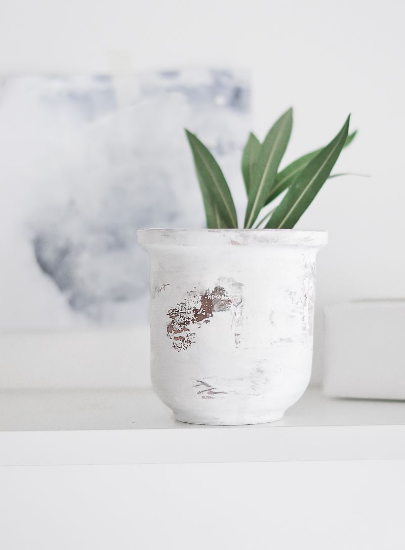 DIY Peeling Paint Effect Vase