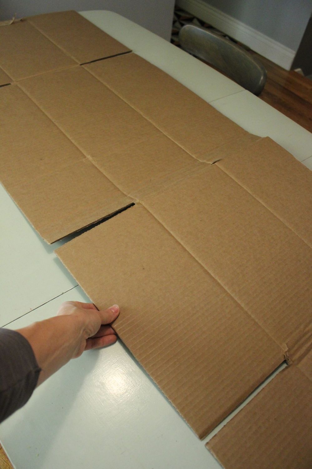 DIY Polka Dot Tablecloth Cardboard