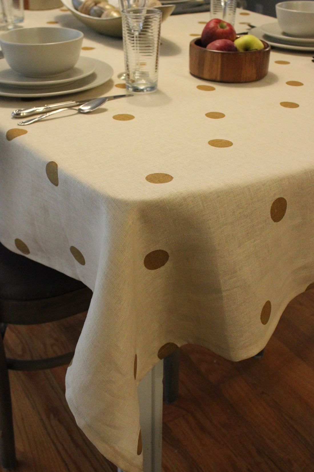 DIY Polka Dot Tablecloth Tutorial