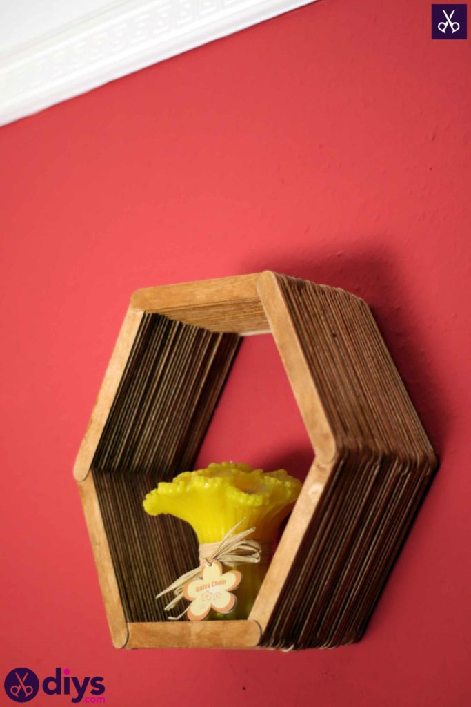 DIY Popsicle Stick Hexagon Shelf hang 683x1024 1