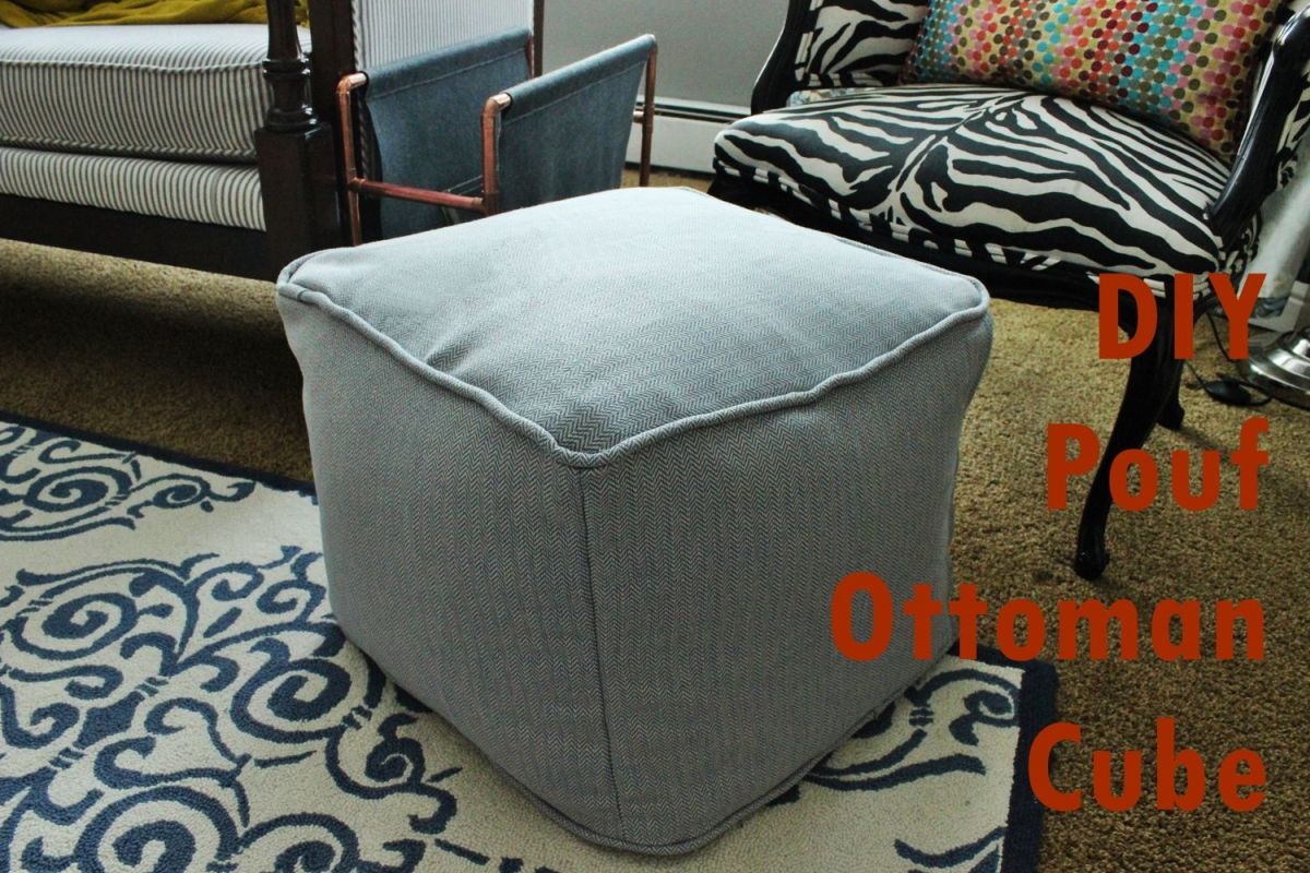 DIY Pouf Ottoman Cube