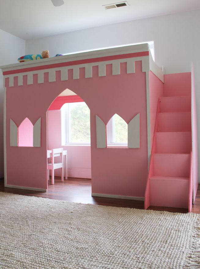 DIY Princess Castle Loft Bed