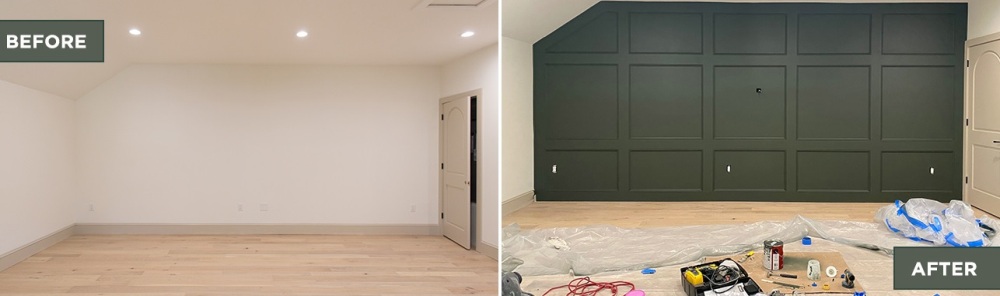 DIY Recessed Panel Wainscoting