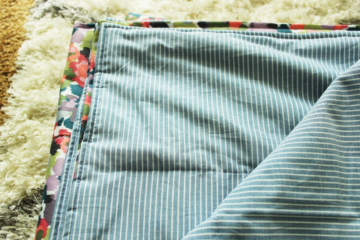 DIY Reversible Summer Quilt Depending again on the busy ness of your print