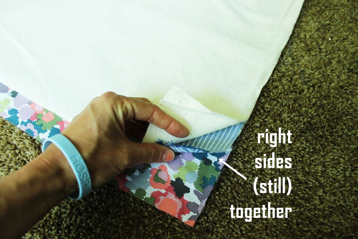 DIY Reversible Summer Quilt So your quilt sandwich at this point