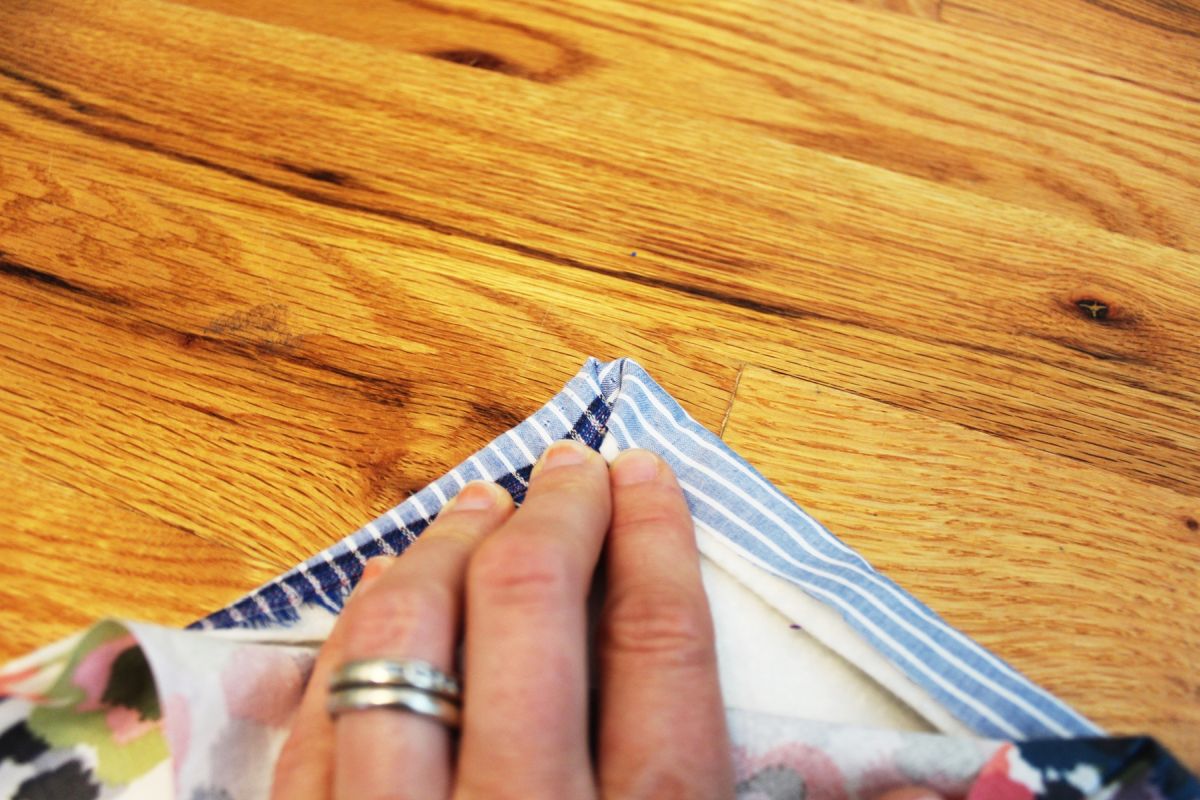 DIY Reversible Summer Quilt Then fold the two sides in