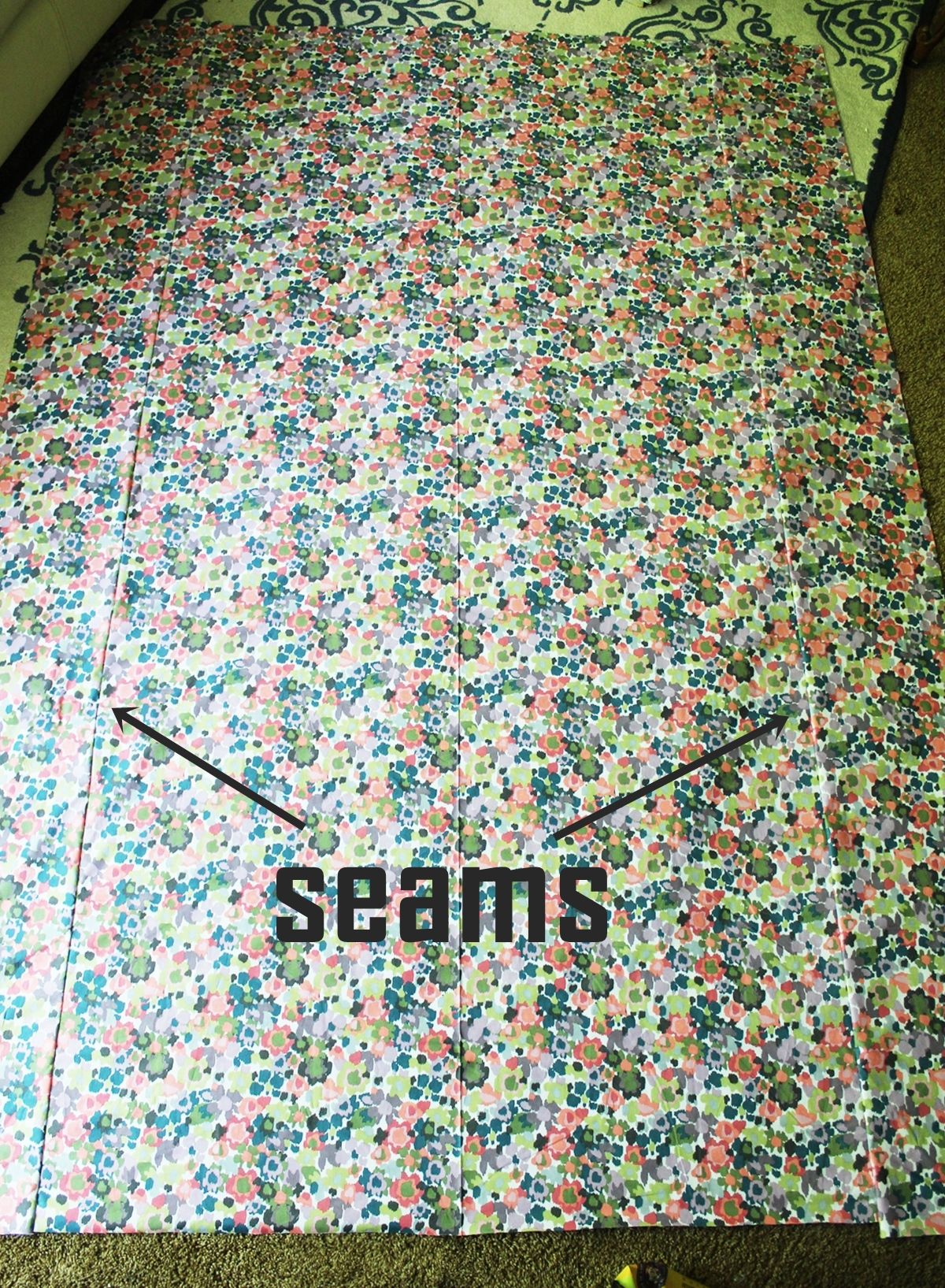 DIY Reversible Summer Quilt This will be one side of your quilt