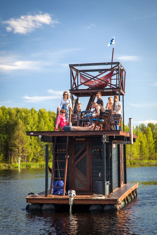 DIY Sauna Raft Back