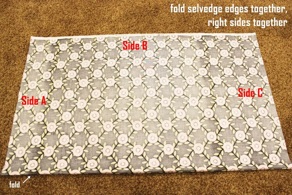 DIY Sew a Pillowcase Fold the fabric so the selvedge edges