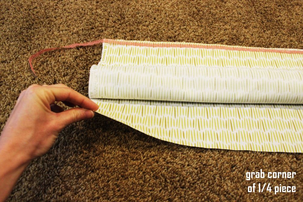 DIY Sew a Pillowcase Grab the corner and